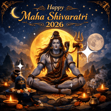 Happy Maha Shivaratri 2026 Animated GIF Images